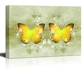 Canvas Wall Art Gorgeous Colorful Butterfly Pictures Home Wall Decorations for Bedroom Living Room Paintings Canvas Prints Framed - 12x18 inches
