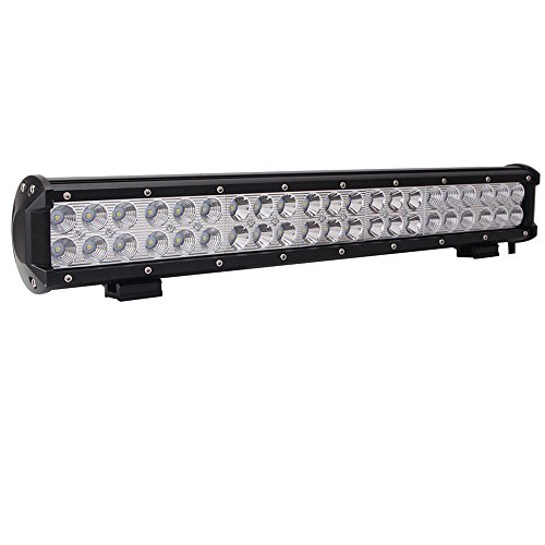 Lumitek 20″ 126W CREE Led Light Bar Flood Spot Combo Driving Fog Lights Off Road Light Bar for Off-road Vehicle, ATV, SUV, UTV, 4WD, Jeep, Boat