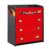 CilekRace Car DresserGTS 4 DrawerChildrens Gas Pump Dresser Red