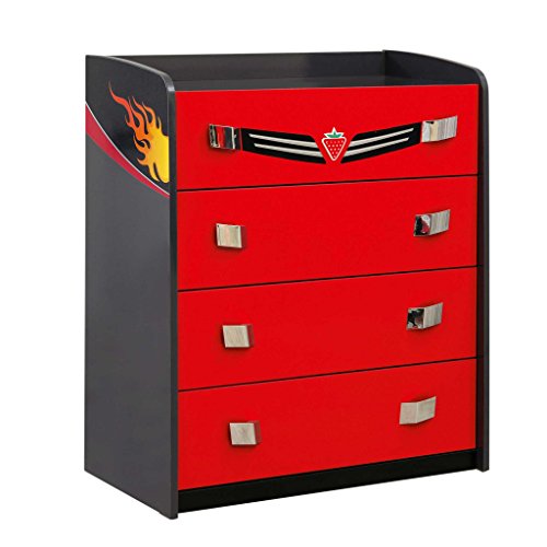 CilekRace Car DresserGTS 4 DrawerChildrens Gas Pump Dresser Red
