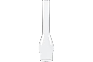 GXFCCYXT Oil Lamp Chimney 3 Inch Base by 14 Inch Tall Clear Glass and Hurricane Kerosene Lamp Chimney Replacement for Fixture Replacement Globes & Shades