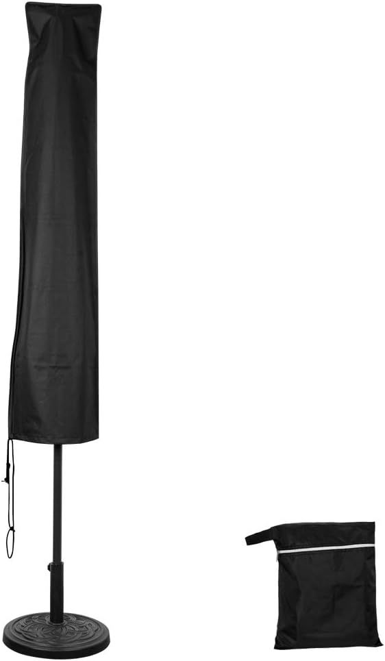 Sundale Outdoor Heavy Duty Market Patio Umbrella Cover for 7-10 ft Umbrella, Water Resistant, Black