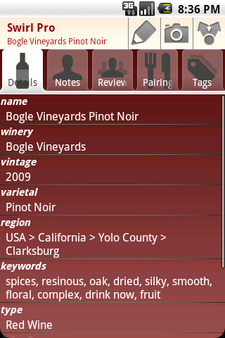 Swirl Pro - A Wine Guide