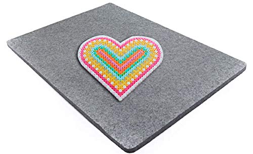 Wool Ironing Mat-Pad Made with 100% New Zealand Wool Pressing Pad Great for Traveling and Quilting Holds Heat When Pressing to Provide Professional Results Ironing Board Cover (Gray, 12X18) - Thumbnail 6
