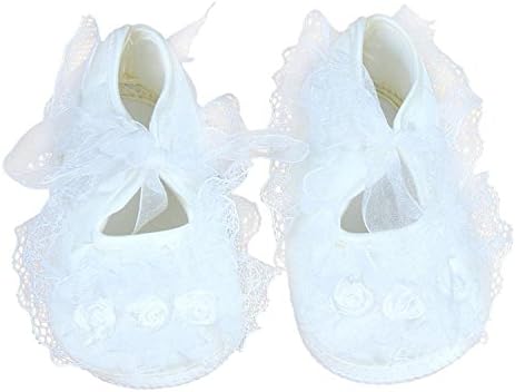 Kindstore Baby Girl Lace Cloth Soft Sole Princess Shoes Prewalker Socks Sneakers(white,0-3Months)