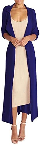 Golaiby Women's Long Sleeve Chiffon Lightweight Maxi Sheer Duster Cardigans