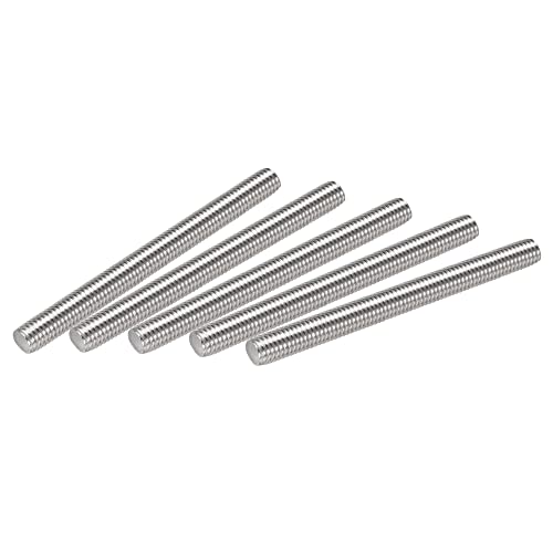 uxcell 5Pcs M10 x 100mm Fully Threaded Rod 304