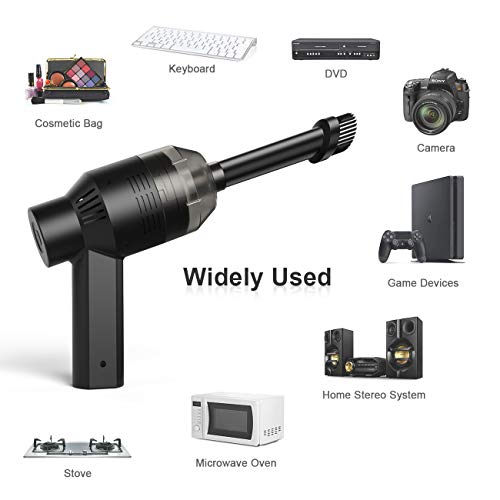 [Upgrade] HONKYOB Mini Vacuum Cordless Vacuum Keyboard Cleaner Rechargeable Desk Vacuum for Cleaning Dust,Hair,Crumbs,Eraser Scrap,Cigarette Ash,Laptop,Car,Pet House with Keyboard Puller