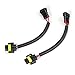 HiseNook 2 Piece H8 H11 Extension Adapter Wiring Harness Sockets Wire Cable for Headlight