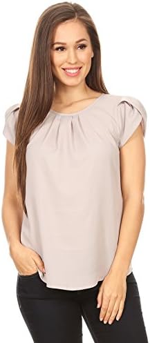 April Apparel Women's Basic TOP (Small, Baby Blue)
