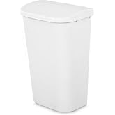 Sterilite 10758006 11.3 gal Lift Top Wastebasket White