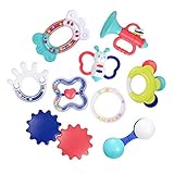 NextX Baby Rattles, Infant Teething Toys Teethers Key, Baby Bathtime Fun Toys with Musical Sound