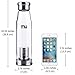 MIU COLOR Glass Water Bottle - BPA-Free Bottle with Infuser and Nylon Sleeve, 22 Ounce, Black