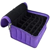 Jmkcoz 30 Bottles Essential Oil Carrying Case Shockproof Portable Essential Oils Travel Bag Suitable for 5ml,10ml,15ml Bottles Purple