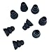 Xcessor Triple Flange Conical Replacement Silicone Earbuds 4 Pairs (Set of 8 Pieces). Compatible with Most in Ear Headphone Brands. Size: Large. Black
