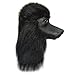 Off the Wall Toys Standard Poodle Mask Dog Halloween Costume Face Mask Kennel Club (Black)