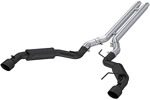 MBRP S7278BLK 3" Cat Back, Dual Split Rear, Race Version Exhaust System with 4.5" Tips (Black Coated)