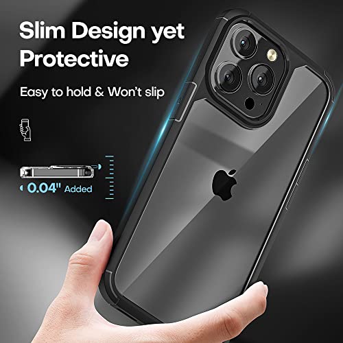 TAURI 5 in 1 Designed for iPhone 13 Pro Case, [Not Yellowing] with 2