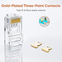 CableCreation Cat6 RJ45 Ends, 50-Pack Cat6