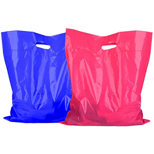 Camtoms Plastic Shopping Bags for Small Business | 16x18 Extra Large Merchandise Bags | Boutique Bags | Big Retail Bags with Handles | Bolsas de Plastico para Negocio