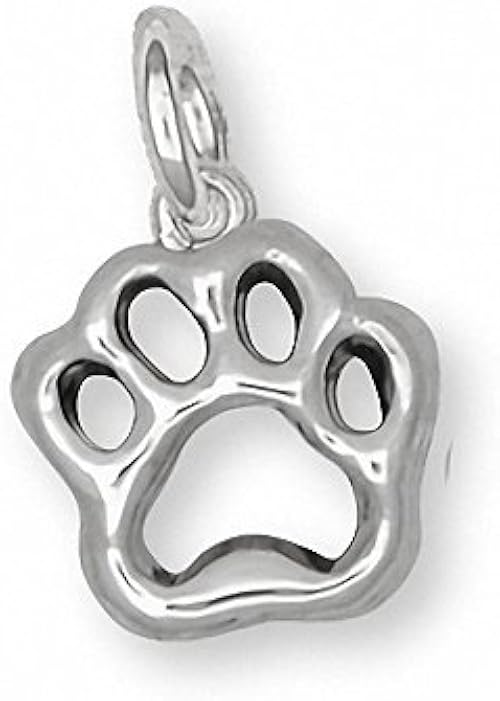 sterling silver dog paw charm