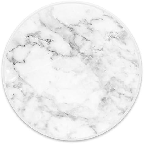 Pop Mount Socket,Pop Grip Socket,Cell Phone Holder,Pop Out Phone Grip and Stand for iphone Smartphones and Tablets - Gray and White Marble White