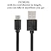 INNLIFE Universal 1-Feet Micro USB Charging Cable for Smartphones, Black (5 Pack)