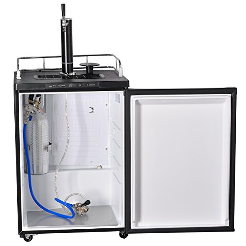 Smad Draft Beer Dispenser Single Tap Freestanding Keg Beer Cooler, Stainless Steel and Black - Thumbnail 5