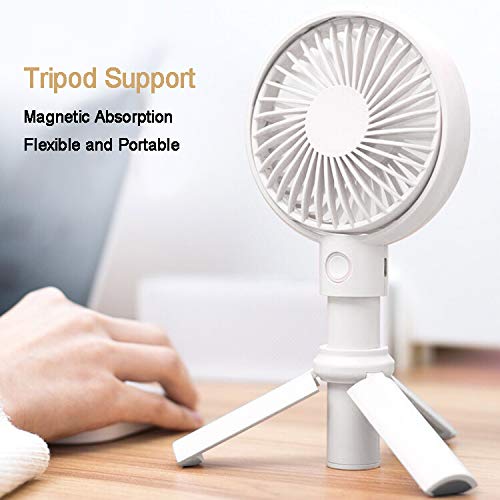 Mini Handheld Fan,XINBAOHONG Personal Portable Desktop Stroller Fan with USB Rechargeable Battery Operated Cooling Folding Electric Fan for Office Room Outdoor Household Traveling