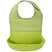 OXO Tot Waterproof Silicone Roll Up Bib with Comfort-Fit Fabric Neck, Green
