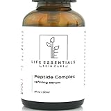 Peptide Complex Serum For Face - Boost Collagen To Heal & Repair Skin - Anti Aging, Refines Wrinkles, Evens Skin Tone, Restores Elasticity & Firmness - Hyaluronic Acid, Aloe Vera, Jojoba Oil Vitamin E