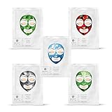 Happy Skin Rejuvenating Facial Sheet Mask, 5 Pack