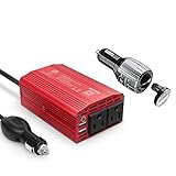 BESTEK 300W Power Inverter DC 12V to 110V AC Car Inverter with 4.2A Dual USB Car Adapter with Bluetooth Earbuds