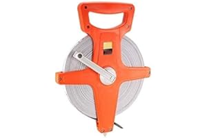 YIMA Open Reel Fiberglass Tape Measure Inch Metric Scale,330 Feet, 100 Meter,Construction Projects Handyman Landscaping (100 meter)