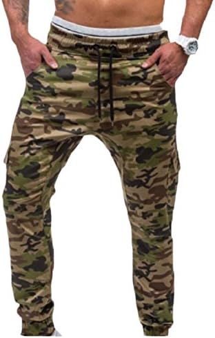 Tingwin Men's Basic Cotton for Fitness Multicam Relaxed-Fit Training Pant