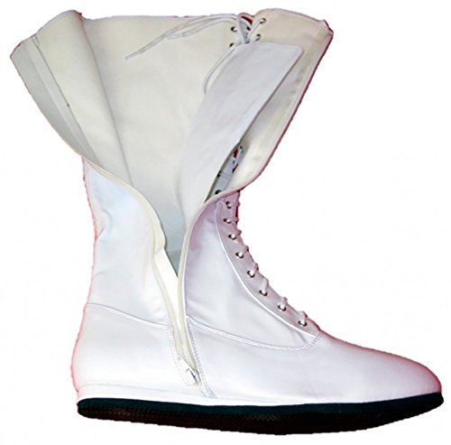 Pro Wrestling Costume Boots (Small, White) - Image 4