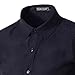 Tunevuse Mens Slim Fit Business Shirts Long Sleeve Solid Shirt