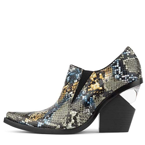 Jeffrey-Campbell-Flux-Printed-Leather-Snake-Bootie-Grey