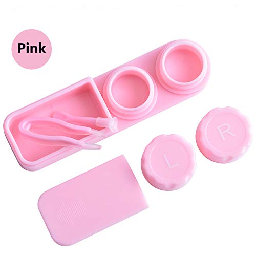 3 pcs Contact Lens Case Travel Kit Cute Eye Contact Storage Organizer Holder Leak Proof with Applicator Remover Tool Box Eye Care Kit