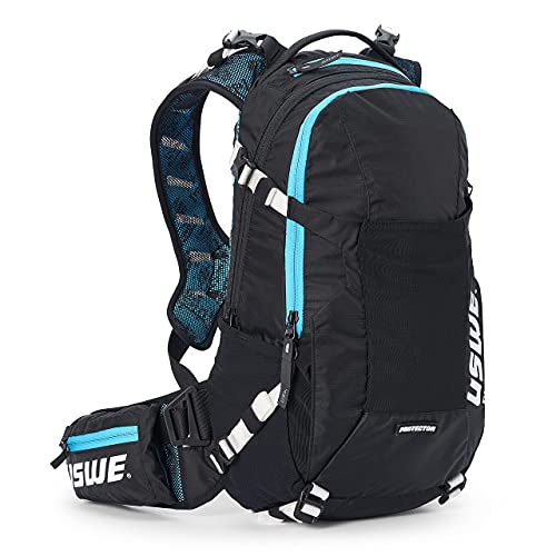 USWE Flow 25L Backpack with Back Protector, for Bike, Mountainbike, MTB and EMTB, Blue