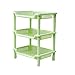 YIUHART Plastic Small Storage Shelves Plastic Basket Square 3 Layers Desk Stand Rack Bathroom Shelves for Home Household Kitchen