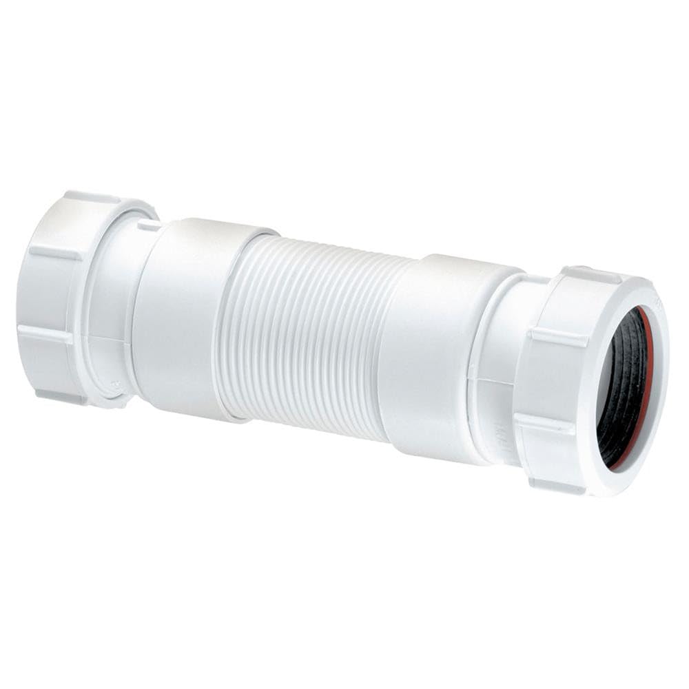 McAlpine FLEXCON3 Flexible Waste Connector Fitting 1.25 inch Universal Outlet, White