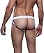 USex Sense Men's 2-Pack Mesh Jockstrap Supporter Jock Strap Underwear (M, Black+White)