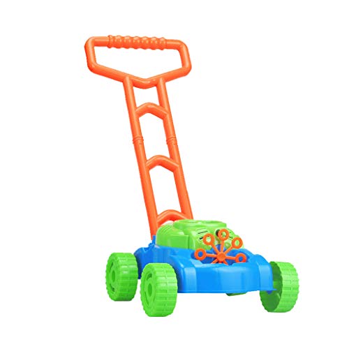 âœ…Bubble Machine Auto Spillproof Bubble Blowing Baby Walker Trolley Lawn Mower Outdoor Garden Toy Bubble Maker Blower for Kids