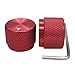 Taiss/ 2pcs Red Aluminum Rotary Electronic Control Potentiometer Knob For 6 mm Diameter Shaft, Volume Control Knobs, Audio knob, Guitar Knobs，Switch Knob, 20mm dia. x 15.5mm height