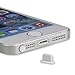 PortPlugs Anti Dust Plugs (5 Pairs) Compatible with iPhone SE, 5, 5s, 5c, iPad Mini, Pro, Cleaning Brush and SIM Removal Tool Include (White)