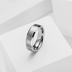 King Will 6mm Men's Silver Wedding Ring - Brushed