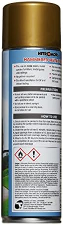 Nitromors Anti-Rust Hammered Metal Spray Paint Gold 500ml No Primer Needed view 2
