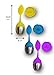 Tea Infuser, Steeper Strainer Silicone and Stainless Steel Mesh Basket for Loose Leaf Tea, Eco-friendly Gift or Tea Maker By Tea Commission (3, Yellow Blue Purple + Coaster)