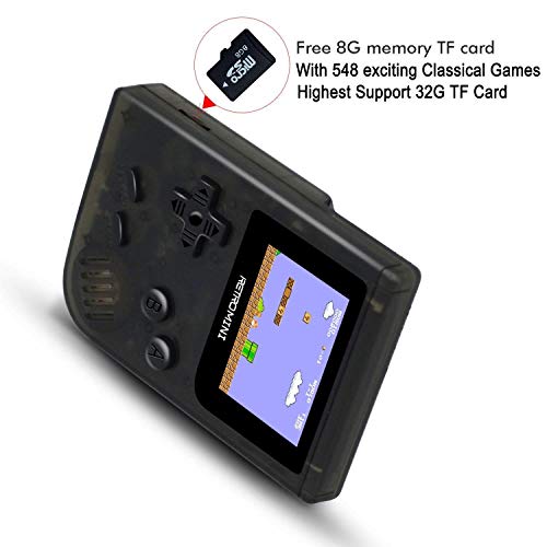 Yuegoo Handheld Game Console, 32 Bit Pocket Game Console for Kids, Handheld Video Game with 548 Classic Games, Good Gifts for Children to Adult. (Black) - Thumbnail 4